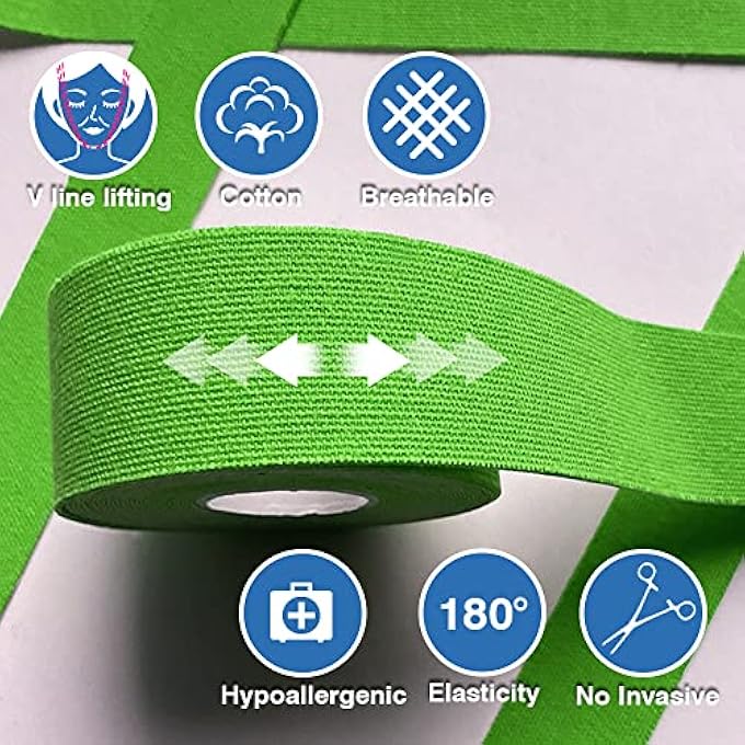 Sfuchin FACE TAPE FOR WRINKLES - FACE WRINKLE TAPE - FACE SMOOTHING PATCHES - V FACE - SELF CARE PRODUCTS - FACE TAPE - FOREHEAD WRINKLE PATCHES REUSABLE - CHEST WRINKLES - NECK PATCHES - 2.5CM*1000CM - Image 2